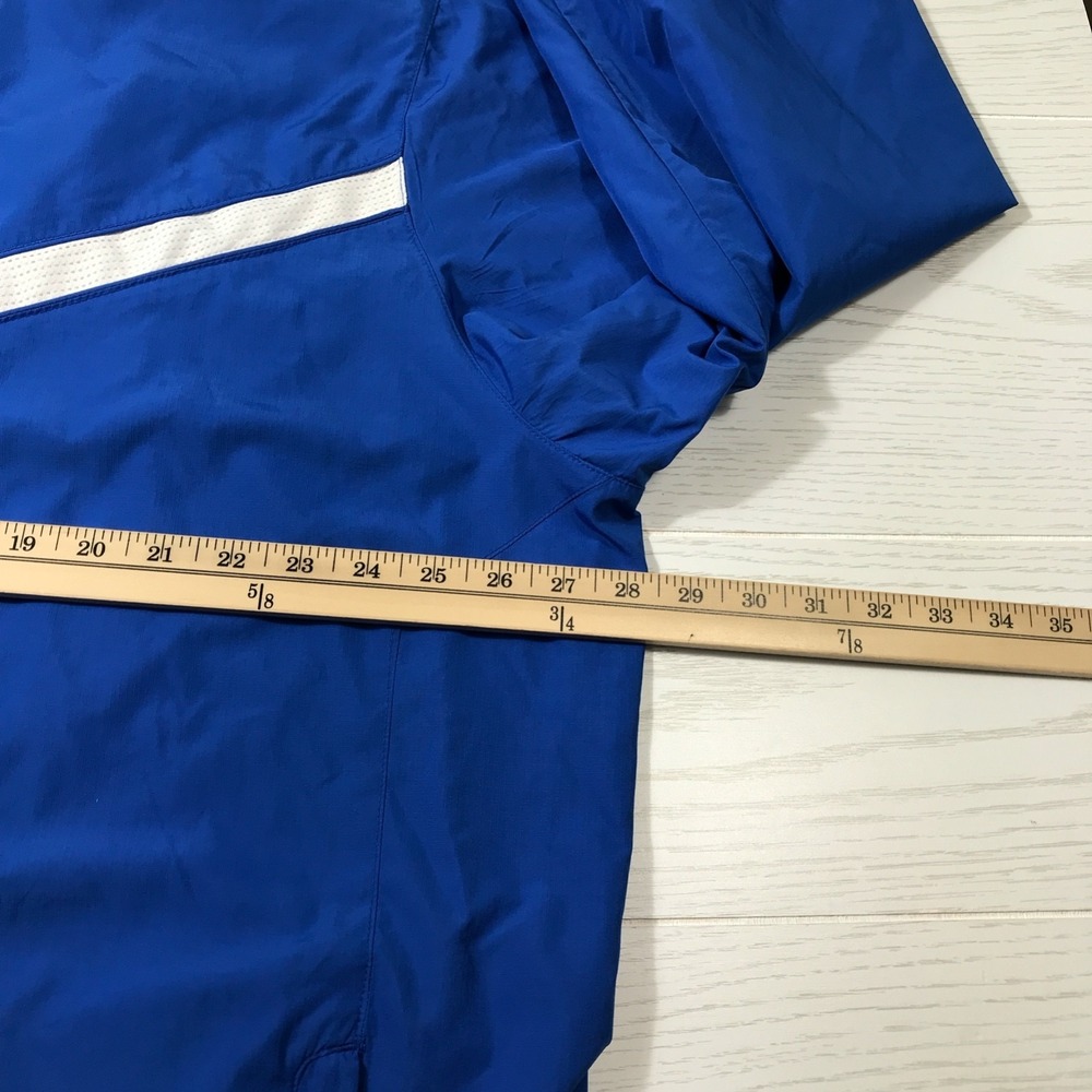 Nike Dri-Fit Windbreaker Jacket Men XXLT Blue Lined Full Zip Vented Zip Pockets - Picture 6 of 16